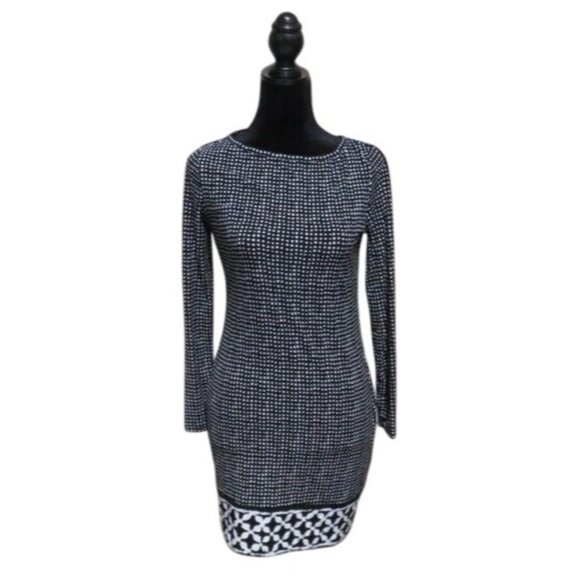 Michael Kors Dresses & Skirts - Michael Kors Core of Kors jersey petite long sleeve  polka dot boatneck dress NW